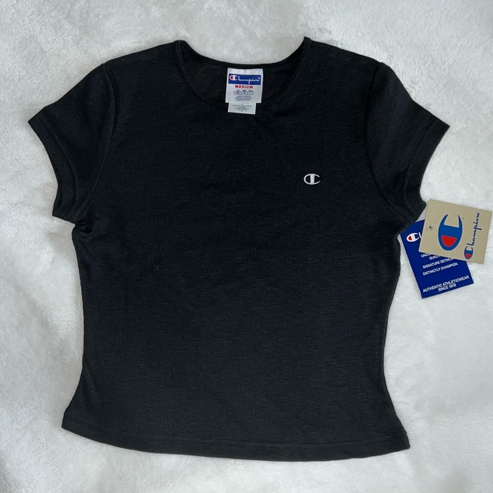 Champion ladies size M ribbed tshirt tee cap sleeves NWT